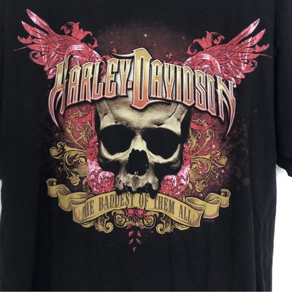 Harley Davidson The Baddest of Them All Pig Trail Harley Davidson T Shirt XL. - Picture 2 of 4